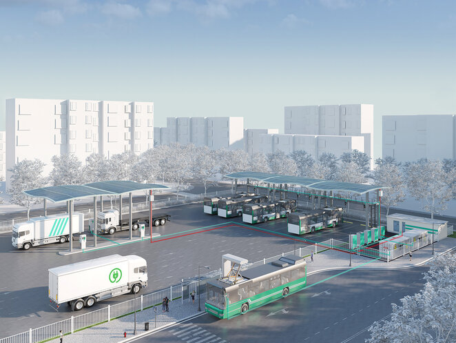 Ladeinfrastruktur für Elektromobilität Ladeinfrastruktur für LKW und Bus